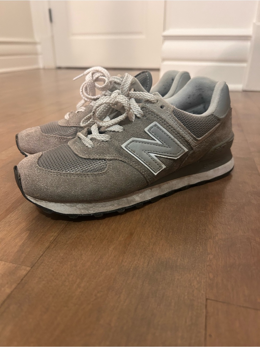 New Balance Taupe/Gray Suede & Mesh Women's Sneakers | Size : 6 US Women's